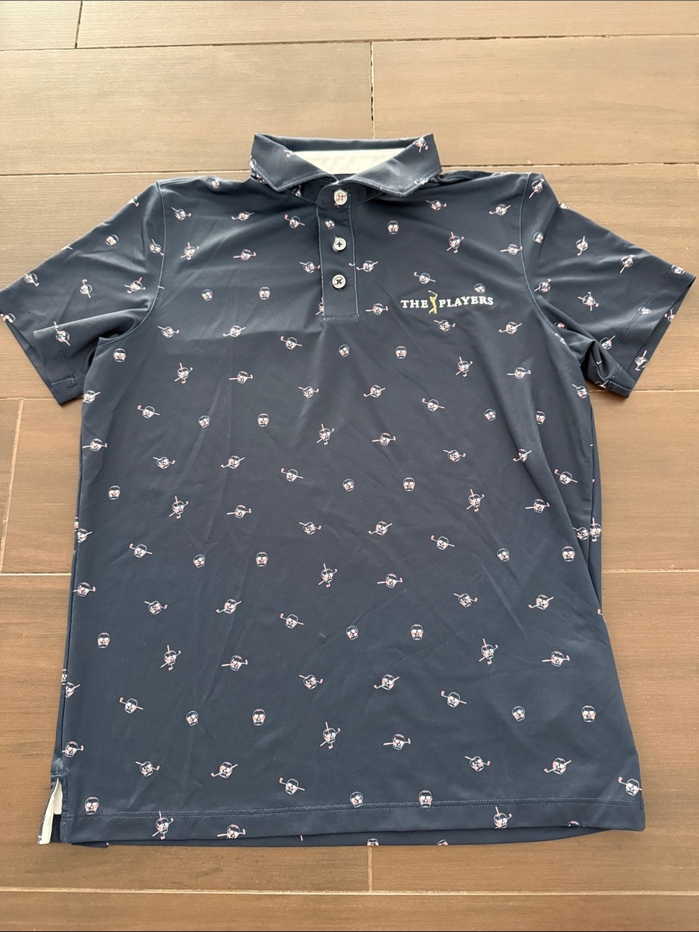 The Players PUMA Navy Skull and Golf Club Short Sleeve Polo for Kids